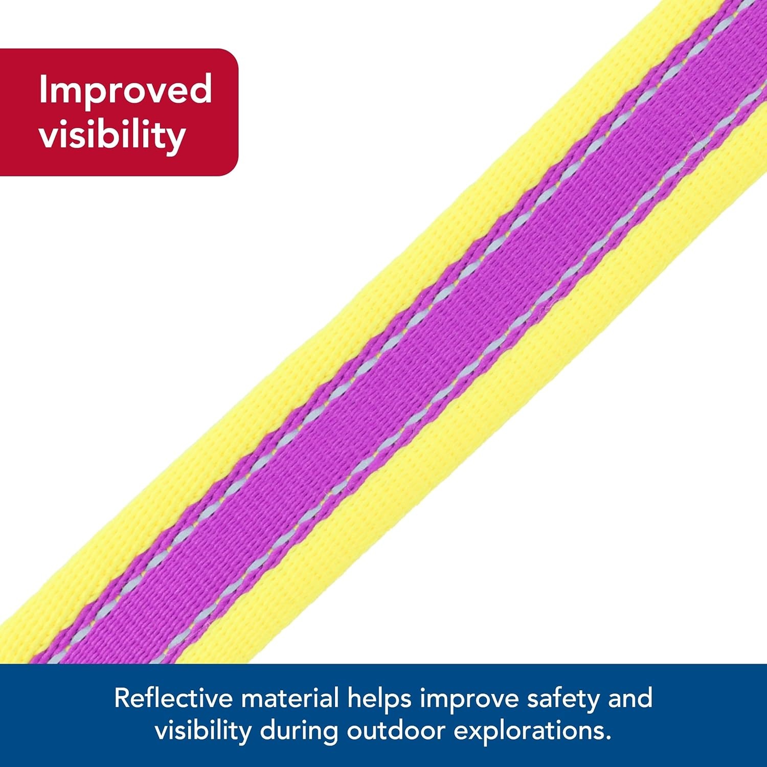 image:imageCoastal Pet Pro Reflective Adjustable Dog Collar Bright Blue with Grey 1 x 1420Purple with Yellow