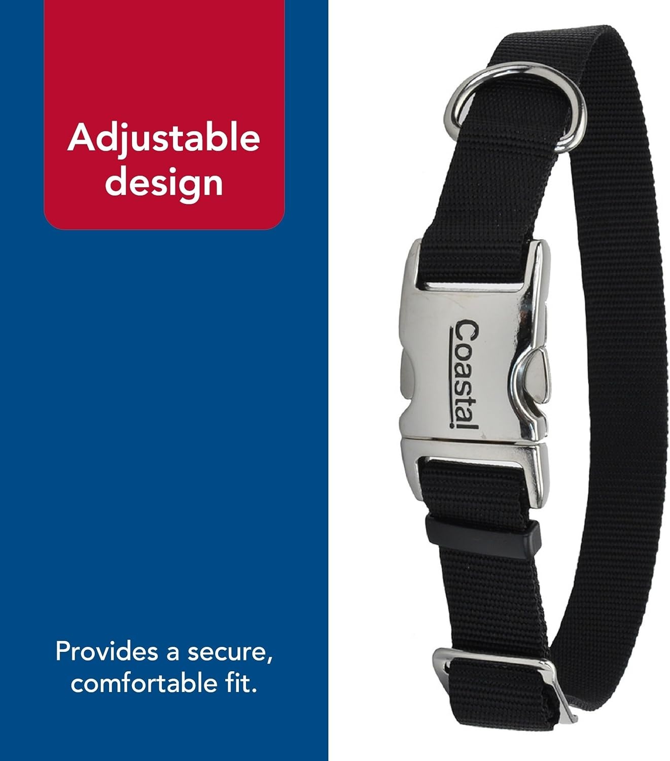 image:imageCoastal Pet Adjustable Dog Collar with Metal Buckle Comfortable FadeResistant Dog Collar with Snap Lock Perfect for Walking amp Tie Outs Lime 1 x 1420Blue