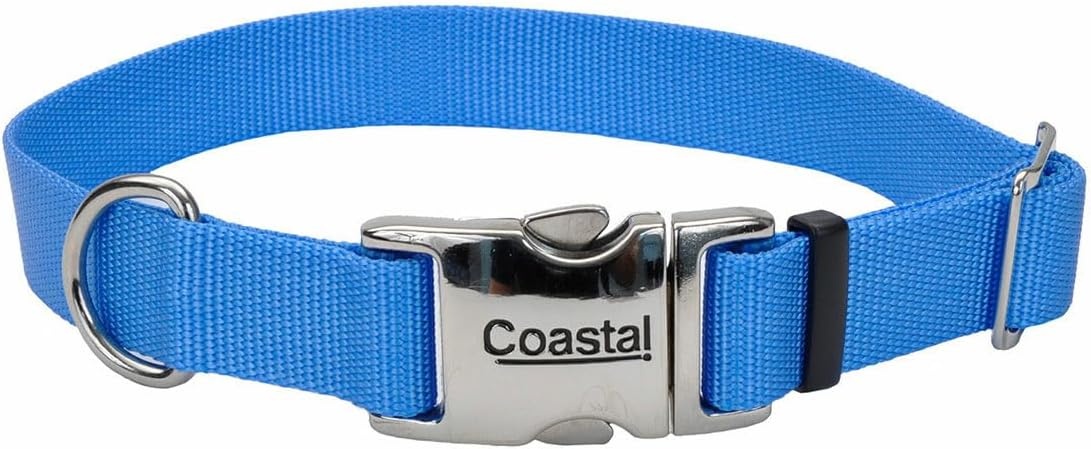 image:imageCoastal Pet Adjustable Dog Collar with Metal Buckle Comfortable FadeResistant Dog Collar with Snap Lock Perfect for Walking amp Tie Outs Lime 1 x 1420Blue Lagoon