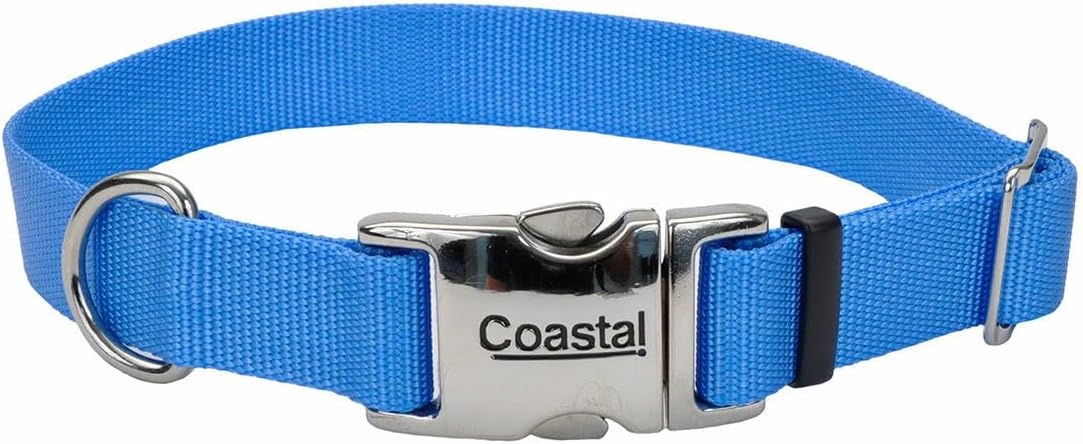 image:imageCoastal Pet Adjustable Dog Collar with Metal Buckle Comfortable FadeResistant Dog Collar with Snap Lock Perfect for Walking amp Tie Outs Lime 1 x 1420Blue Lagoon