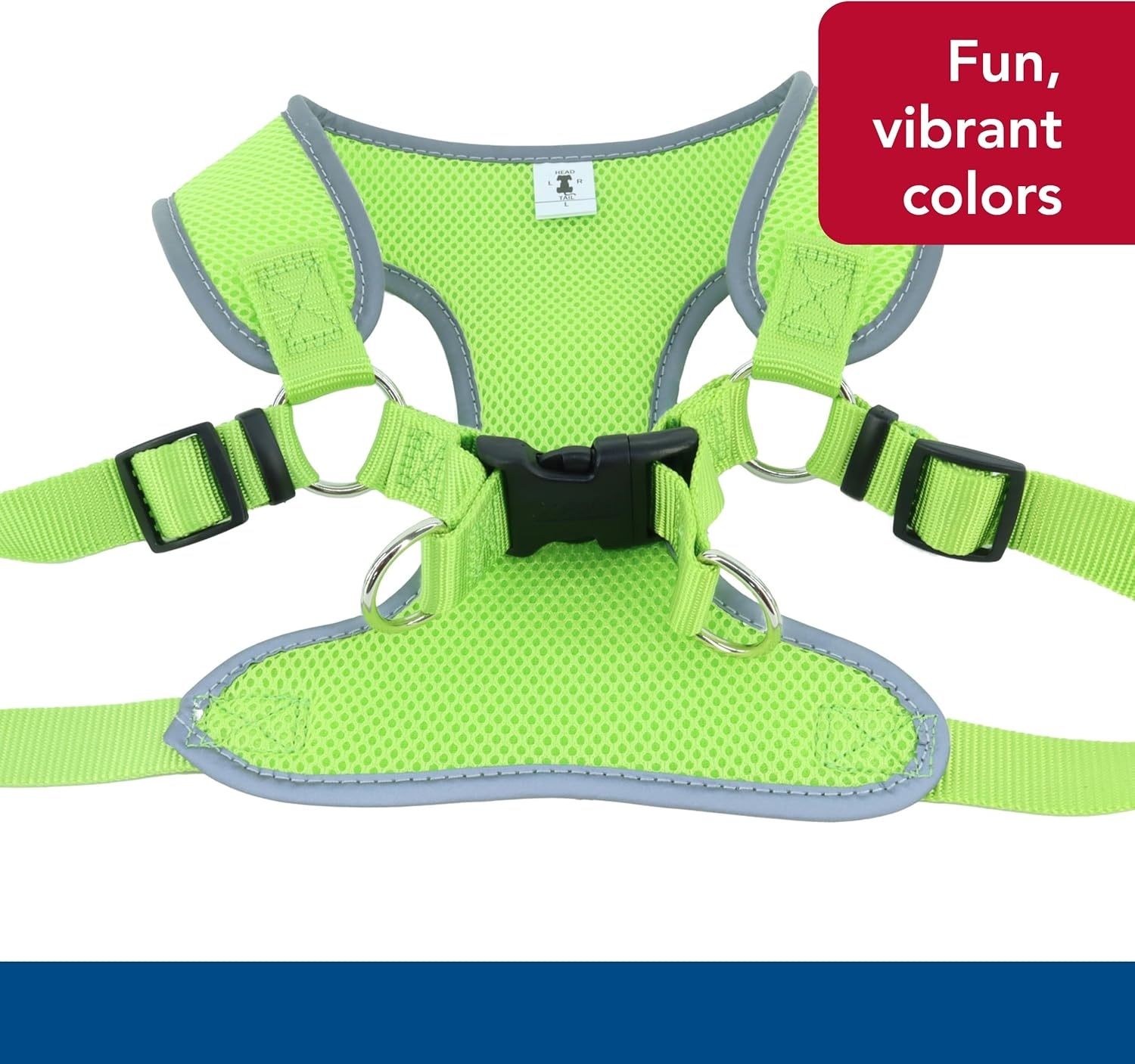 image:imageCoastal Pet Comfort Soft Reflective Wrap Adjustable Dog Harness NoPull Dog Harness for Small amp Large Dogs Lime 58 x 1619