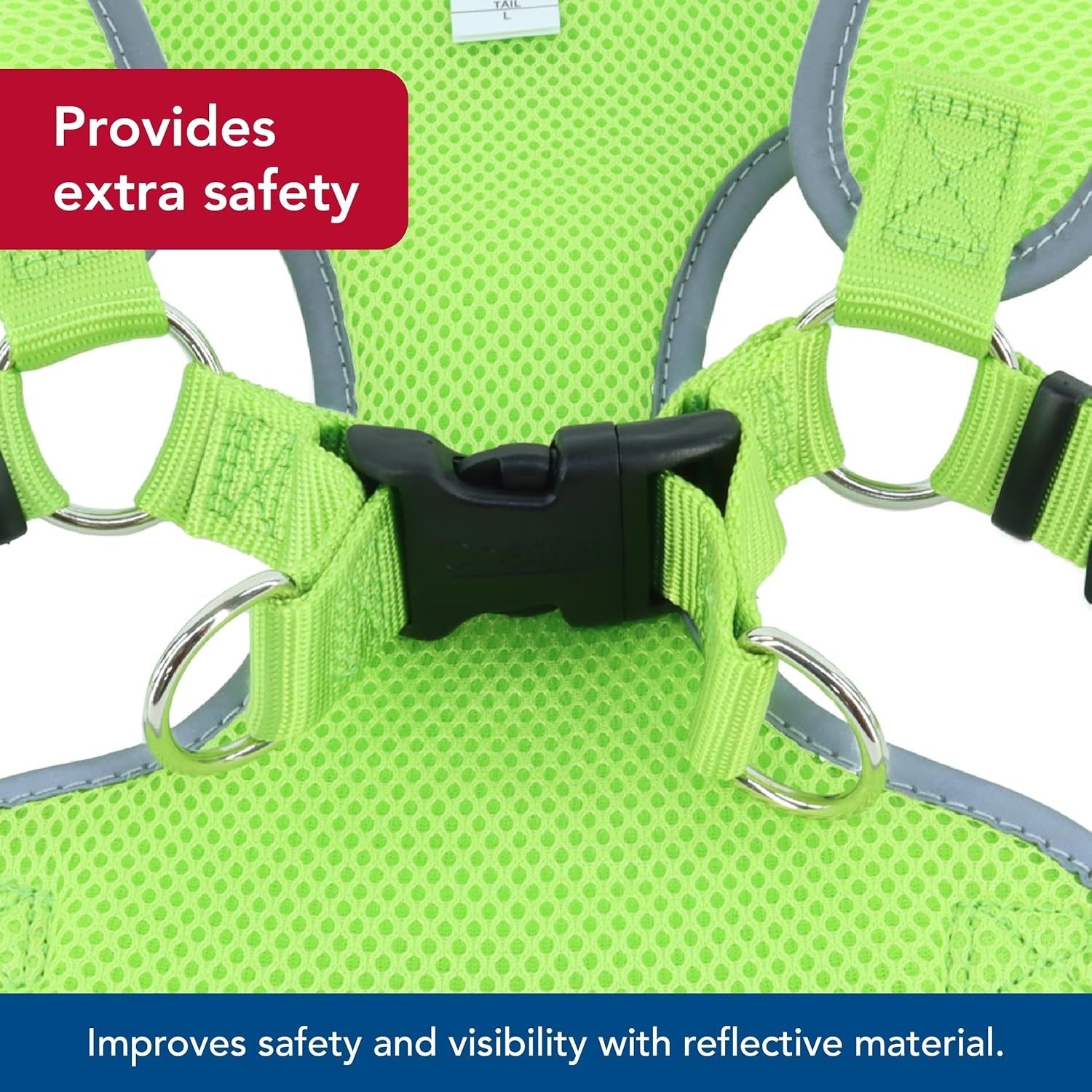 image:imageCoastal Pet Comfort Soft Reflective Wrap Adjustable Dog Harness NoPull Dog Harness for Small amp Large Dogs Lime 58 x 1619
