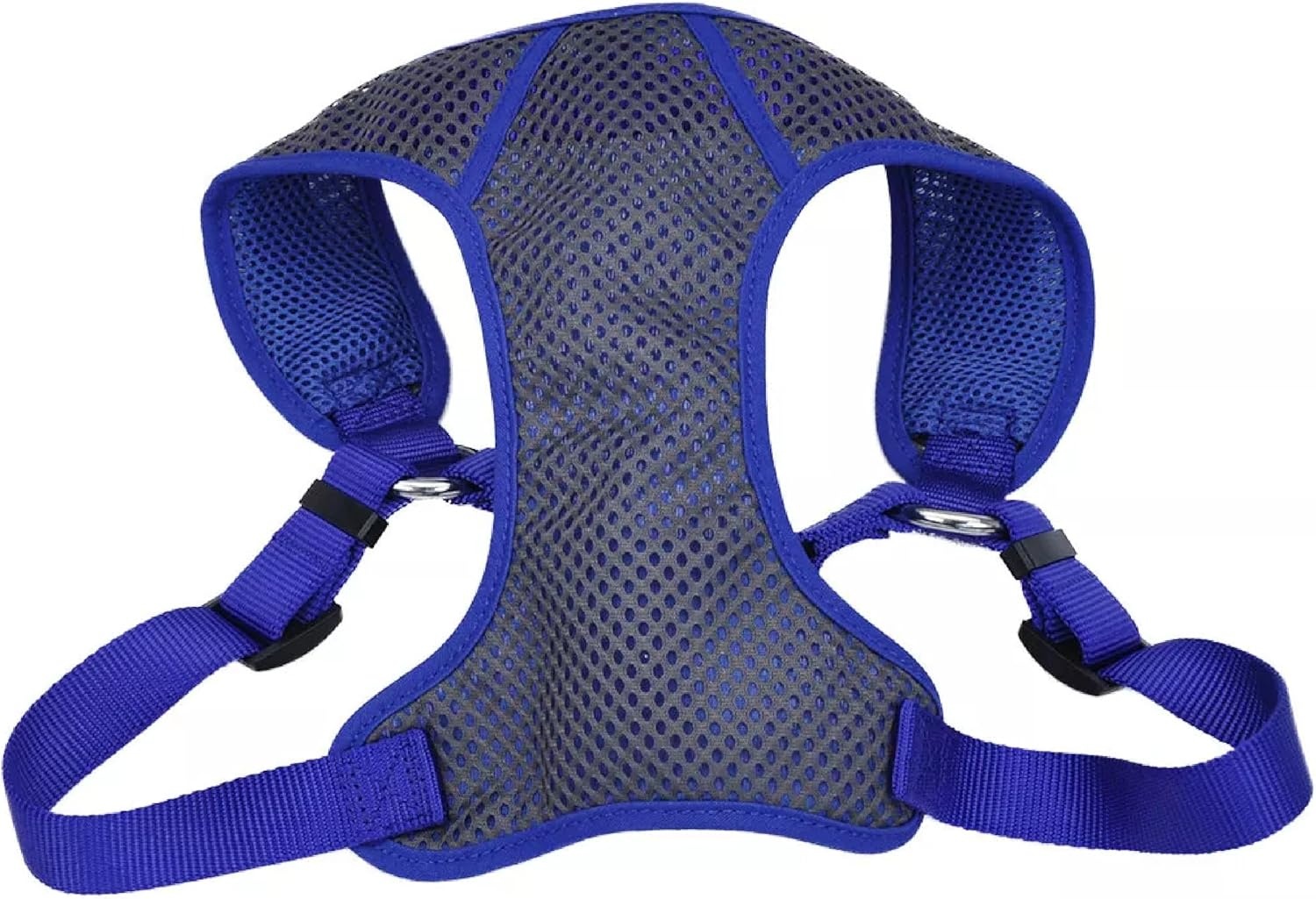 image:imageCoastal Pet Comfort Soft Sport Wrap Adjustable Dog Harness Large amp Small Dog Harness Durable Harness for Dogs with Mesh Chest Pad Grey with Blue 58 x 1624Grey with Blue