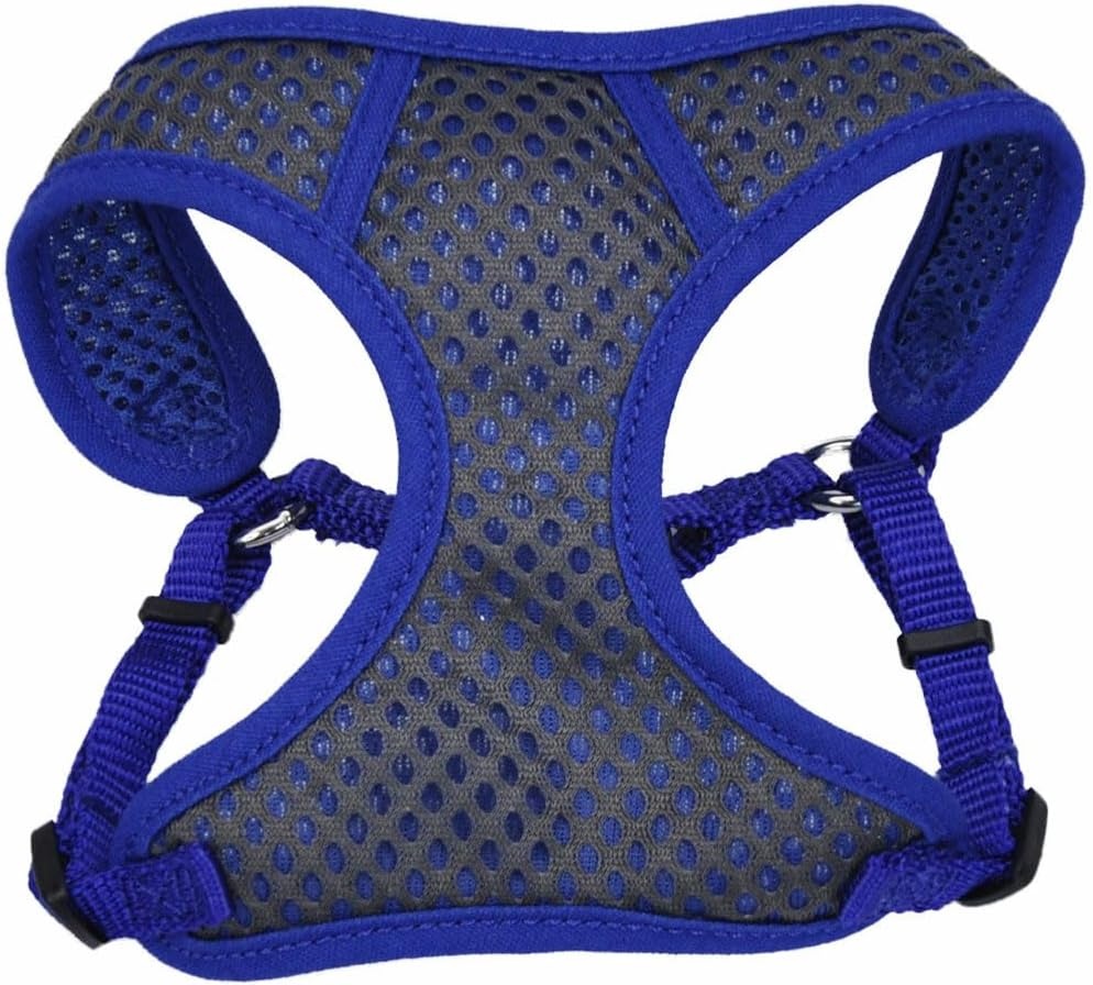 image:imageCoastal Pet Comfort Soft Sport Wrap Adjustable Dog Harness Large amp Small Dog Harness Durable Harness for Dogs with Mesh Chest Pad Grey with Blue 58 x 1624Grey with Blue