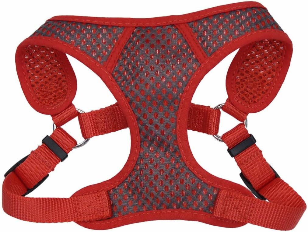 image:imageCoastal Pet Comfort Soft Sport Wrap Adjustable Dog Harness Large amp Small Dog Harness Durable Harness for Dogs with Mesh Chest Pad Grey with Blue 58 x 1624Grey with Red