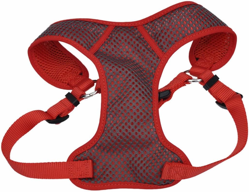 image:imageCoastal Pet Comfort Soft Sport Wrap Adjustable Dog Harness Large amp Small Dog Harness Durable Harness for Dogs with Mesh Chest Pad Grey with Blue 58 x 1624Grey with Red