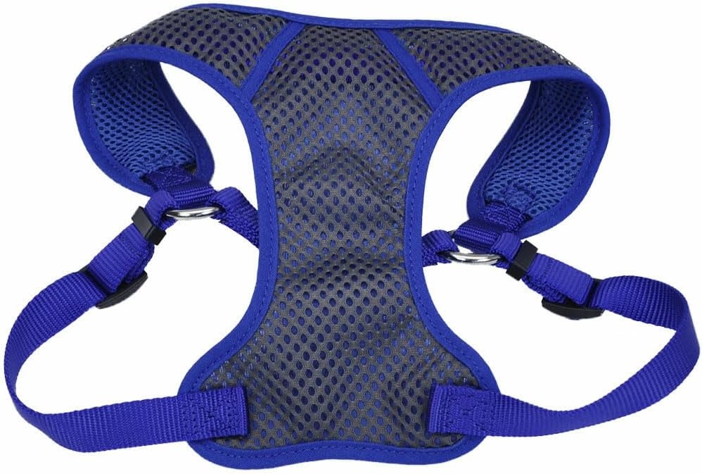 image:imageCoastal Pet Comfort Soft Sport Wrap Adjustable Dog Harness Large amp Small Dog Harness Durable Harness for Dogs with Mesh Chest Pad Grey with Blue 58 x 1624Grey with Blue
