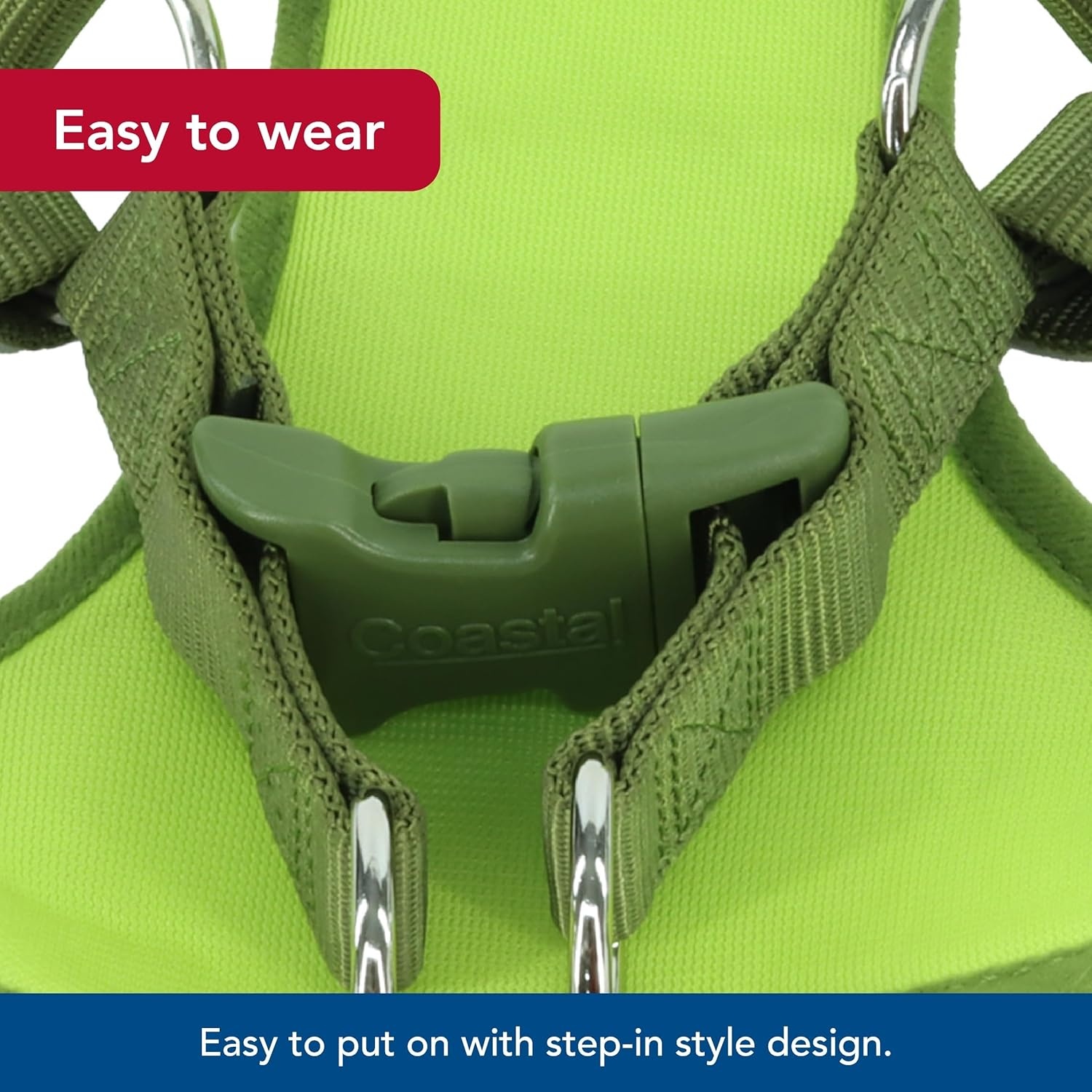 image:imageCoastal Pet Comfort Soft Wrap Adjustable Dog Harness Comfortable Harness for Dog Adjustable Fit Easy Stepin Design Breathable Fabric Mesh Lime 58 x 1619Lime