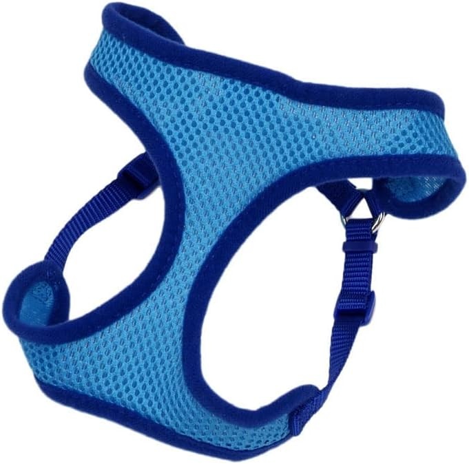 image:imageCoastal Pet Comfort Soft Wrap Adjustable Dog Harness Comfortable Harness for Dog Adjustable Fit Easy Stepin Design Breathable Fabric Mesh Lime 58 x 1619Blue