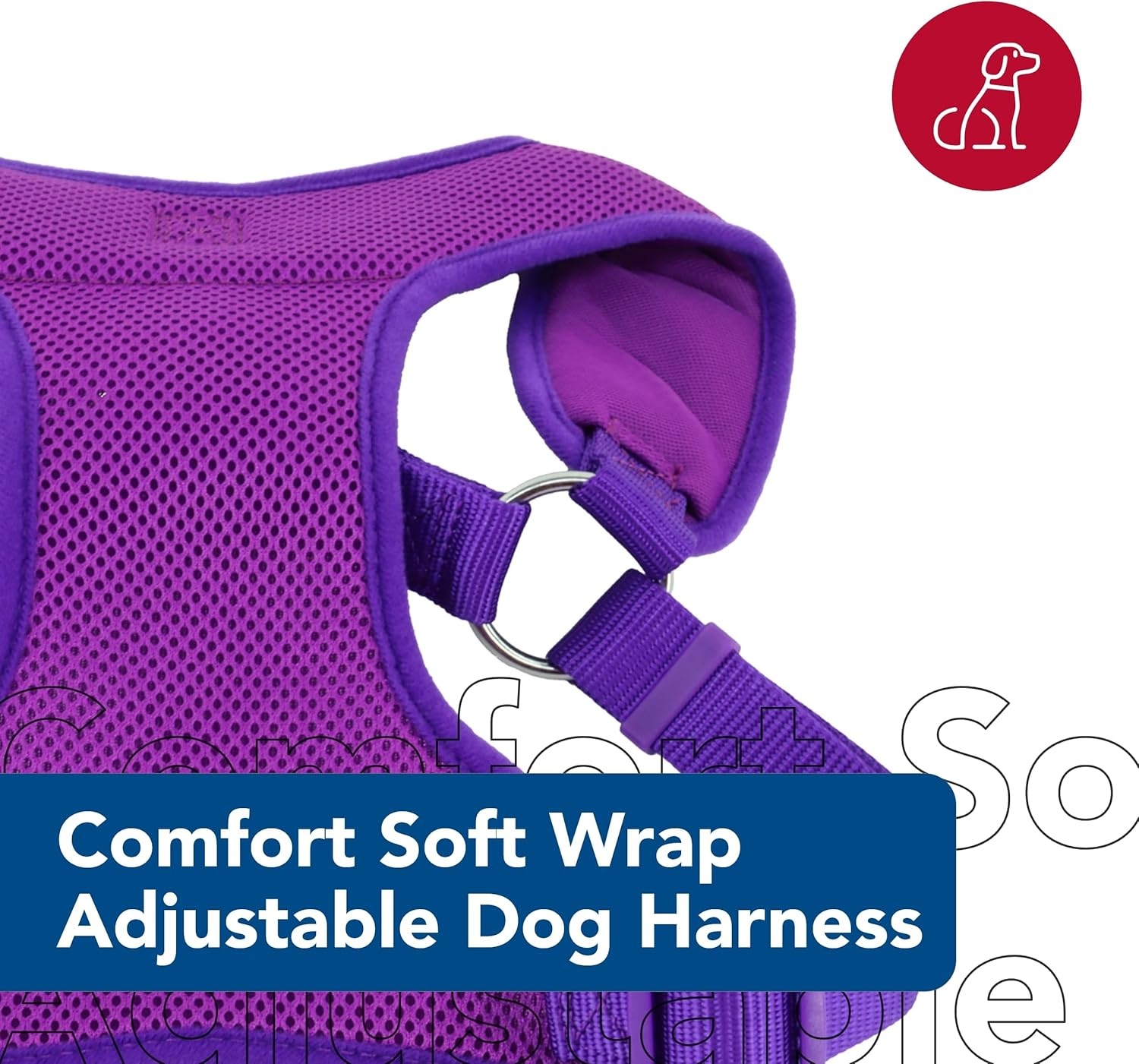 image:imageCoastal Pet Comfort Soft Wrap Adjustable Dog Harness Comfortable Harness for Dog Adjustable Fit Easy Stepin Design Breathable Fabric Mesh Lime 58 x 1619Orchid