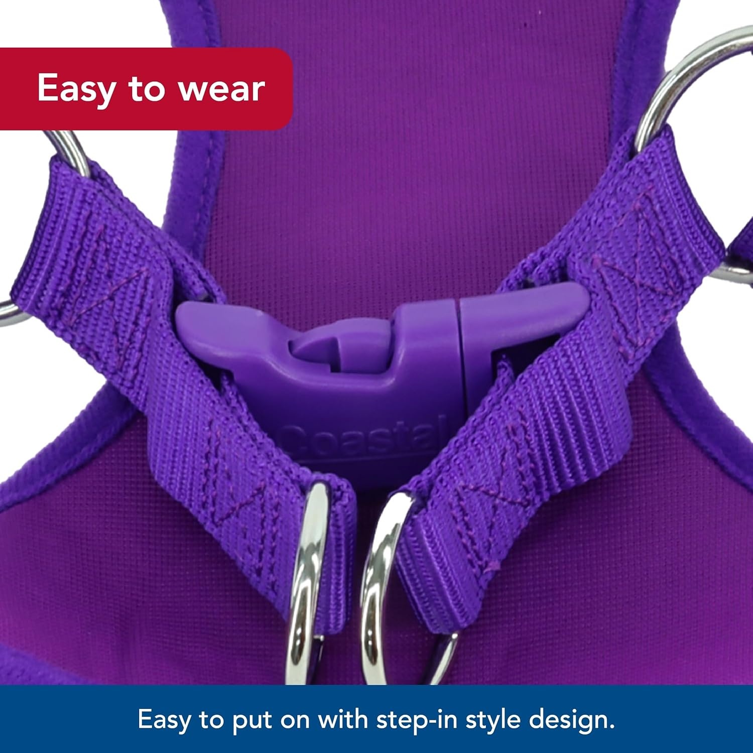 image:imageCoastal Pet Comfort Soft Wrap Adjustable Dog Harness Comfortable Harness for Dog Adjustable Fit Easy Stepin Design Breathable Fabric Mesh Lime 58 x 1619Orchid