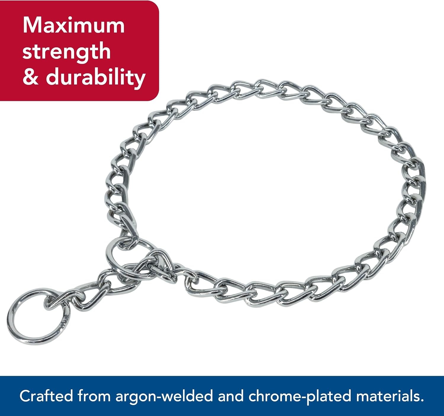 image:imageCoastal Pet Titan Chain Training Dog Collar Durable Metal Choke Collar for Dog Training ArgonWelded Chrome Chain 4 mm x 3040 mm x 28 Pack of 1