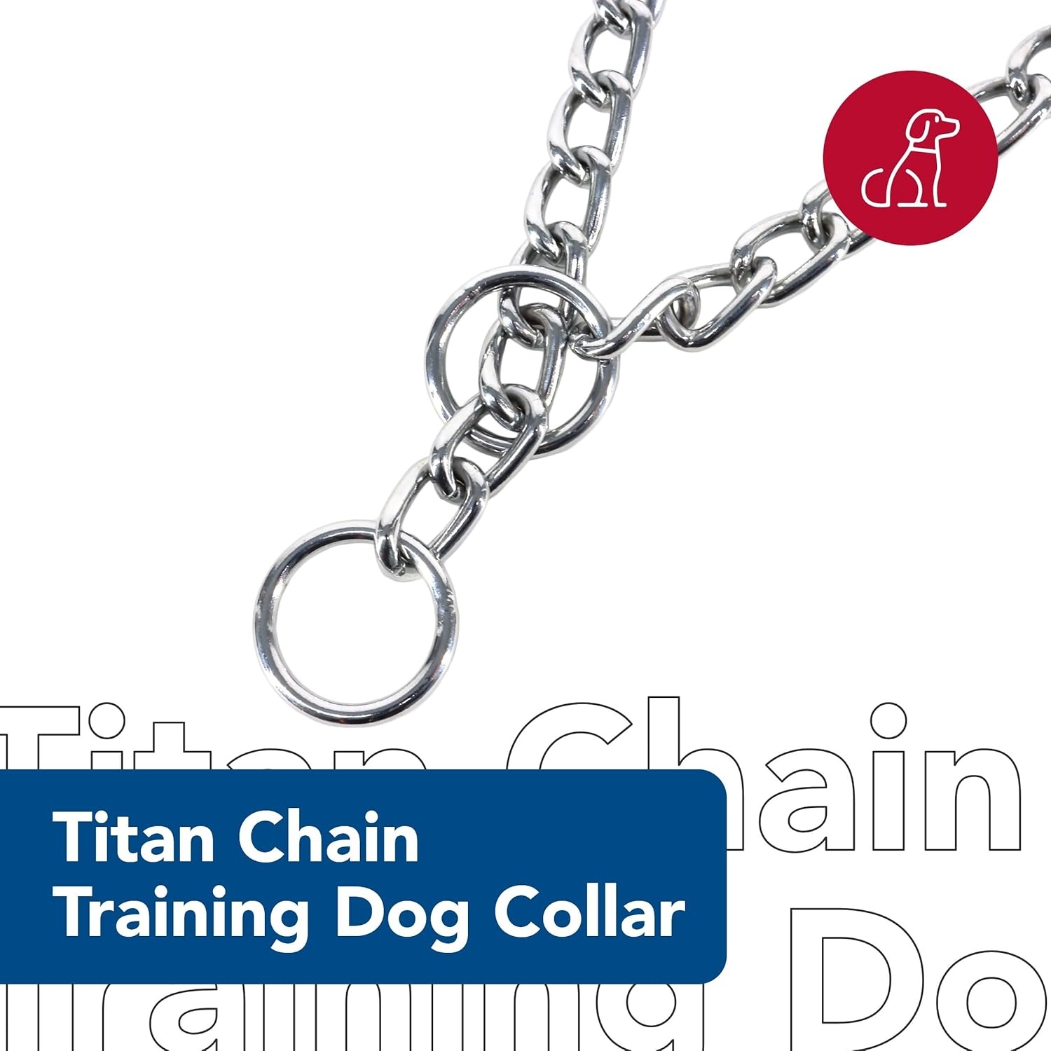 image:imageCoastal Pet Titan Chain Training Dog Collar Durable Metal Choke Collar for Dog Training ArgonWelded Chrome Chain 4 mm x 30Medium Pack of 1