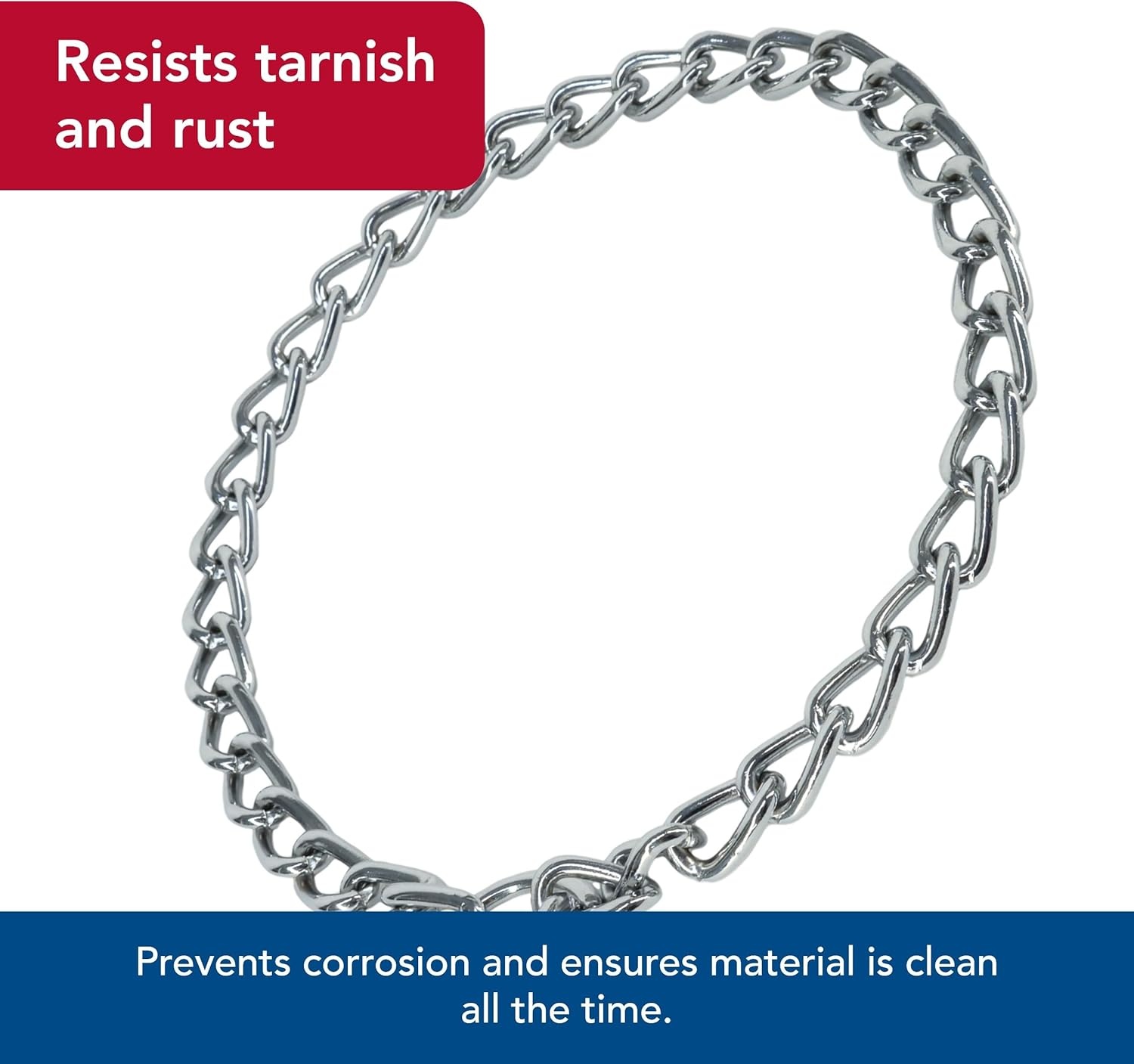 image:imageCoastal Pet Titan Chain Training Dog Collar Durable Metal Choke Collar for Dog Training ArgonWelded Chrome Chain 4 mm x 30Medium Pack of 1
