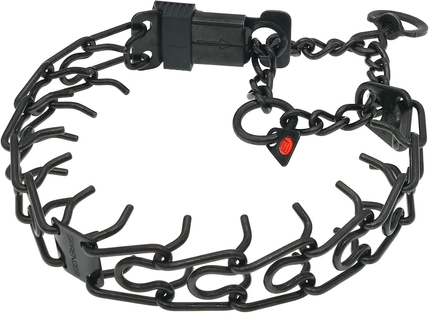 image:imageHerm SPRENGER UltraPlus Prong Dog Training Collar 4 mm x 21 Neck Size 4 mm x 25 Chain Length Steel Chrome Plated Dog Prong Collar Pinch Collar for Dogs Dog Correction CollarBlack Stainless Steel