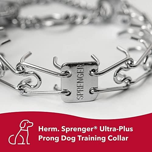 image:imageHerm SPRENGER UltraPlus Prong Dog Training Collar 4 mm x 21 Neck Size 4 mm x 25 Chain Length Steel Chrome Plated Dog Prong Collar Pinch Collar for Dogs Dog Correction CollarChrome