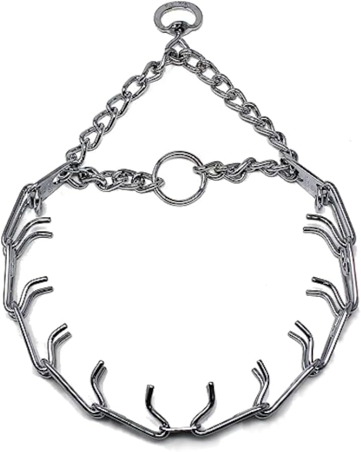 image:imageHerm SPRENGER UltraPlus Prong Dog Training Collar 4 mm x 21 Neck Size 4 mm x 25 Chain Length Steel Chrome Plated Dog Prong Collar Pinch Collar for Dogs Dog Correction CollarSilver