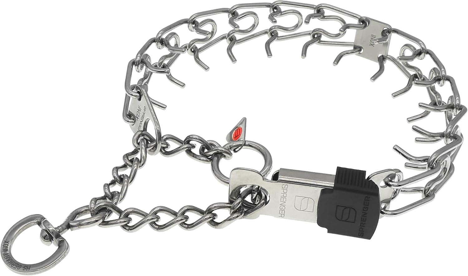 image:imageHerm SPRENGER UltraPlus Prong Dog Training Collar 4 mm x 21 Neck Size 4 mm x 25 Chain Length Steel Chrome Plated Dog Prong Collar Pinch Collar for Dogs Dog Correction CollarStainless Steel