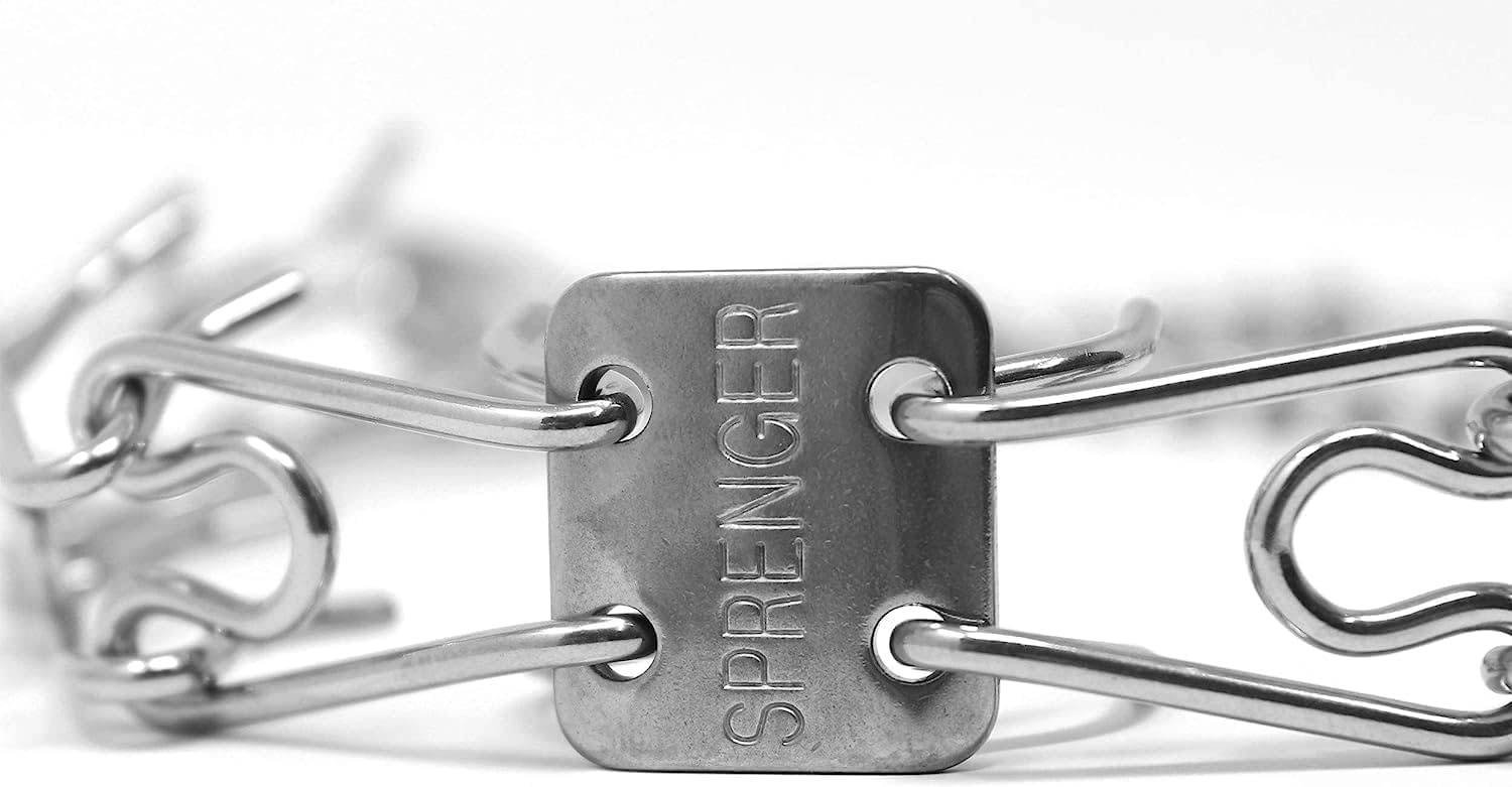 image:imageHerm SPRENGER UltraPlus Prong Dog Training Collar 4 mm x 21 Neck Size 4 mm x 25 Chain Length Steel Chrome Plated Dog Prong Collar Pinch Collar for Dogs Dog Correction CollarStainless Steel