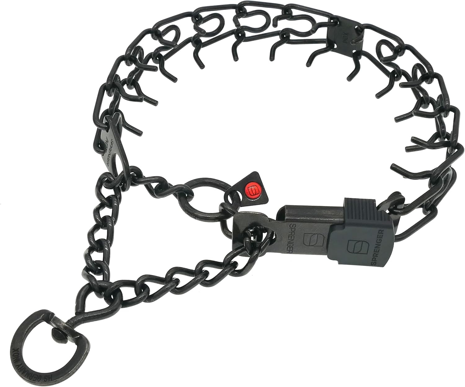 image:imageHerm SPRENGER UltraPlus Prong Dog Training Collar 4 mm x 21 Neck Size 4 mm x 25 Chain Length Steel Chrome Plated Dog Prong Collar Pinch Collar for Dogs Dog Correction CollarBlack Stainless Steel