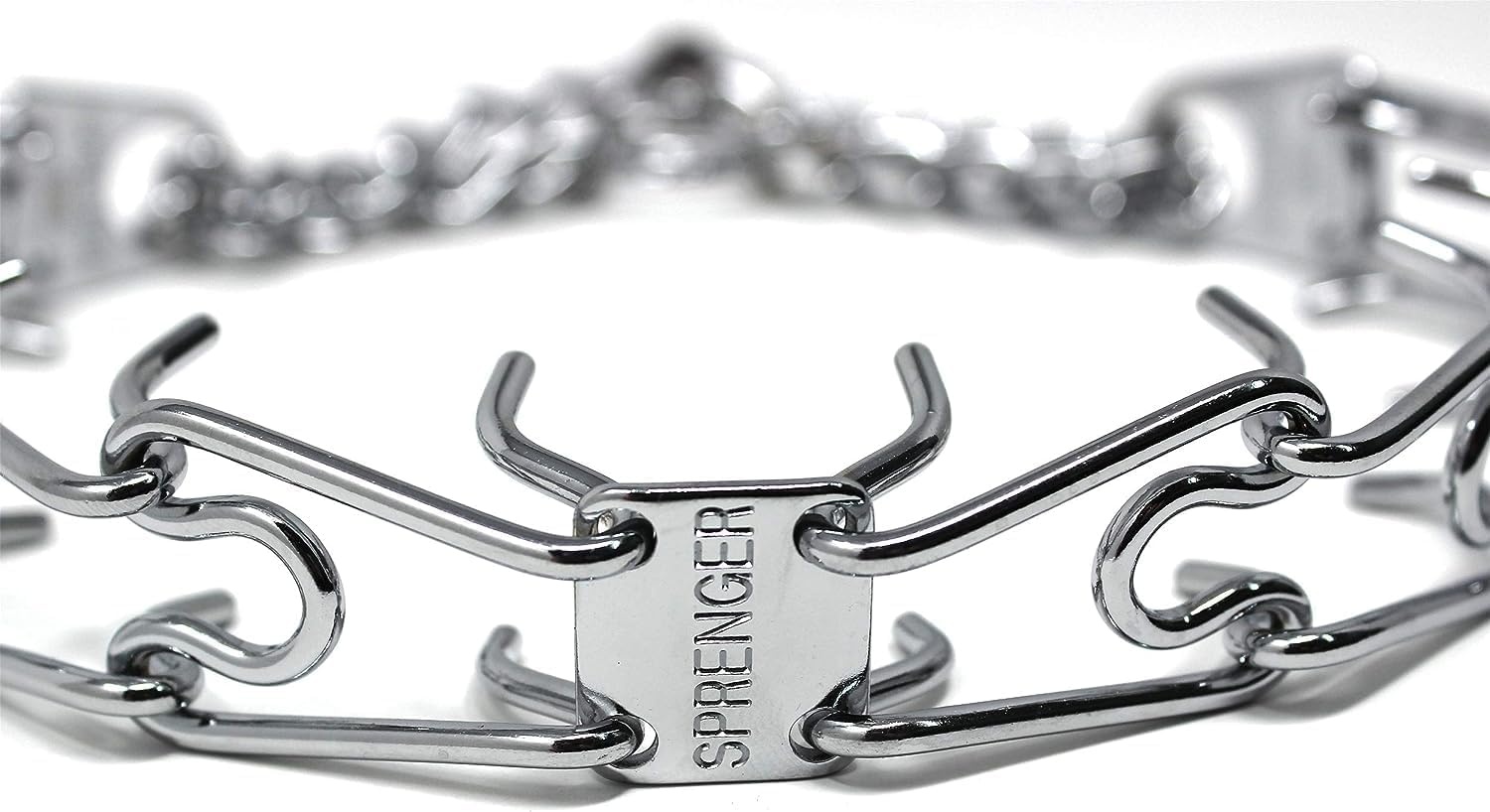 image:imageHerm SPRENGER UltraPlus Prong Dog Training Collar 4 mm x 21 Neck Size 4 mm x 25 Chain Length Steel Chrome Plated Dog Prong Collar Pinch Collar for Dogs Dog Correction CollarSilver