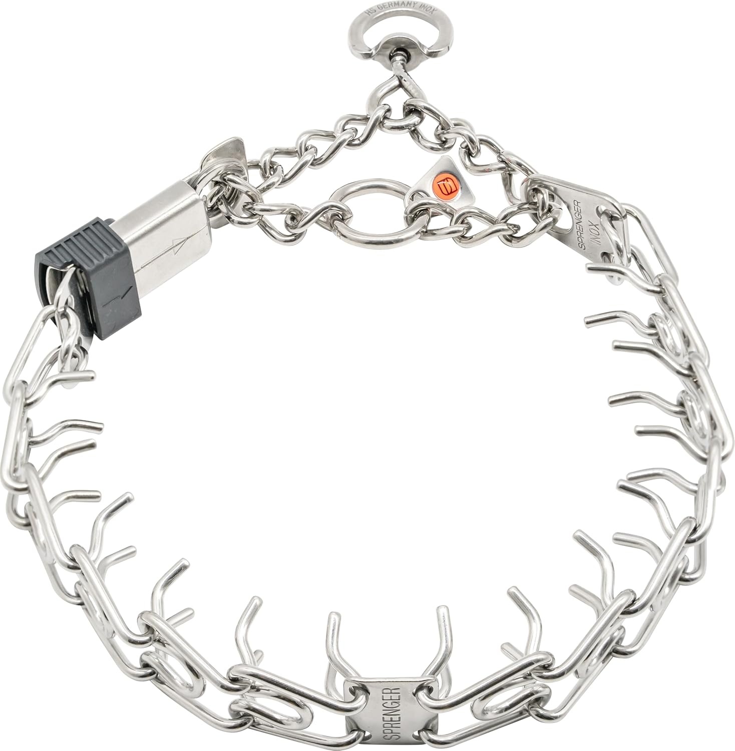 image:imageHerm SPRENGER UltraPlus Prong Dog Training Collar 4 mm x 21 Neck Size 4 mm x 25 Chain Length Steel Chrome Plated Dog Prong Collar Pinch Collar for Dogs Dog Correction CollarStainless Steel