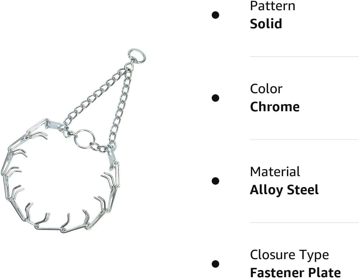 image:imageHerm SPRENGER UltraPlus Prong Dog Training Collar 4 mm x 21 Neck Size 4 mm x 25 Chain Length Steel Chrome Plated Dog Prong Collar Pinch Collar for Dogs Dog Correction CollarChrome