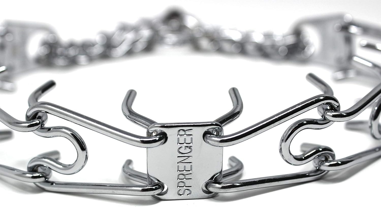image:imageHerm SPRENGER UltraPlus Prong Dog Training Collar 4 mm x 21 Neck Size 4 mm x 25 Chain Length Steel Chrome Plated Dog Prong Collar Pinch Collar for Dogs Dog Correction CollarSilver