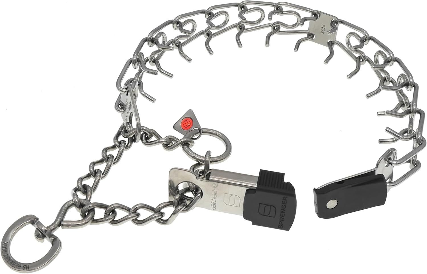 image:imageHerm SPRENGER UltraPlus Prong Dog Training Collar 4 mm x 21 Neck Size 4 mm x 25 Chain Length Steel Chrome Plated Dog Prong Collar Pinch Collar for Dogs Dog Correction CollarStainless Steel