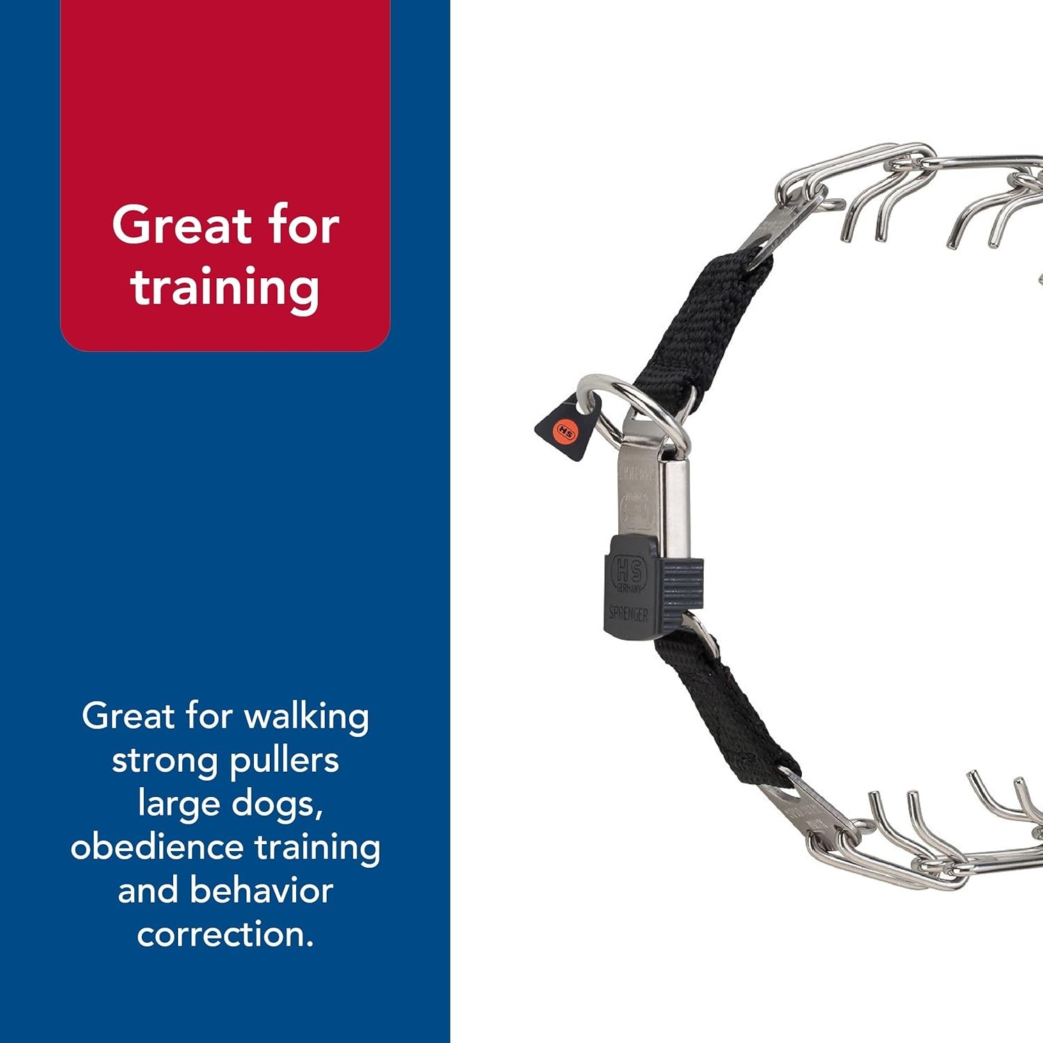 image:imageHerm Sprenger UltraPlus Prong Dog Training Collar with ClicLock Chrome 320 mm x 18 Neck Size 22 Chain Length