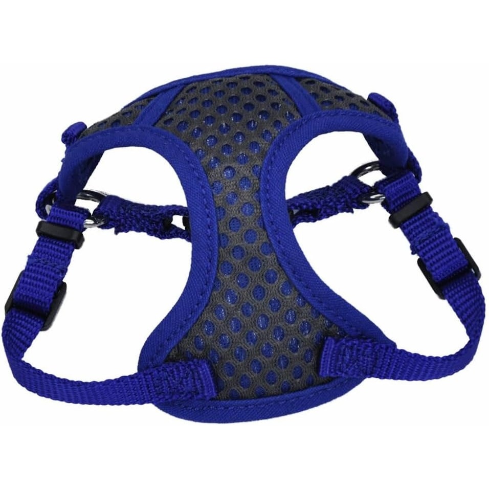 image:imageCoastal Pet Comfort Soft Sport Wrap Adjustable Dog Harness Large amp Small Dog Harness Durable Harness for Dogs with Mesh Chest Pad Grey with Blue 58 x 1624Grey with Blue