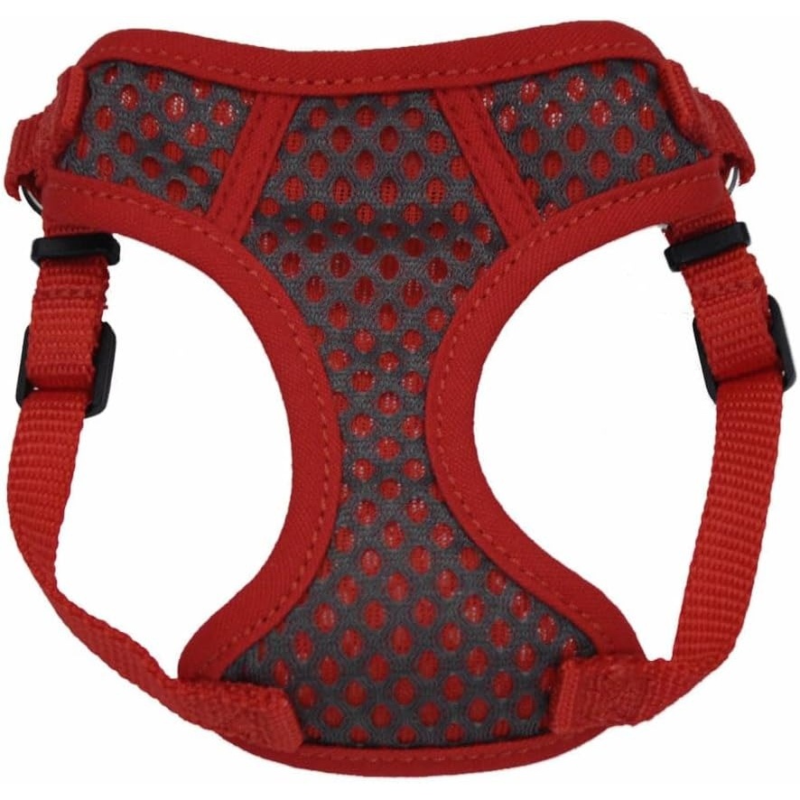 image:imageCoastal Pet Comfort Soft Sport Wrap Adjustable Dog Harness Large amp Small Dog Harness Durable Harness for Dogs with Mesh Chest Pad Grey with Blue 58 x 1624Grey with Red