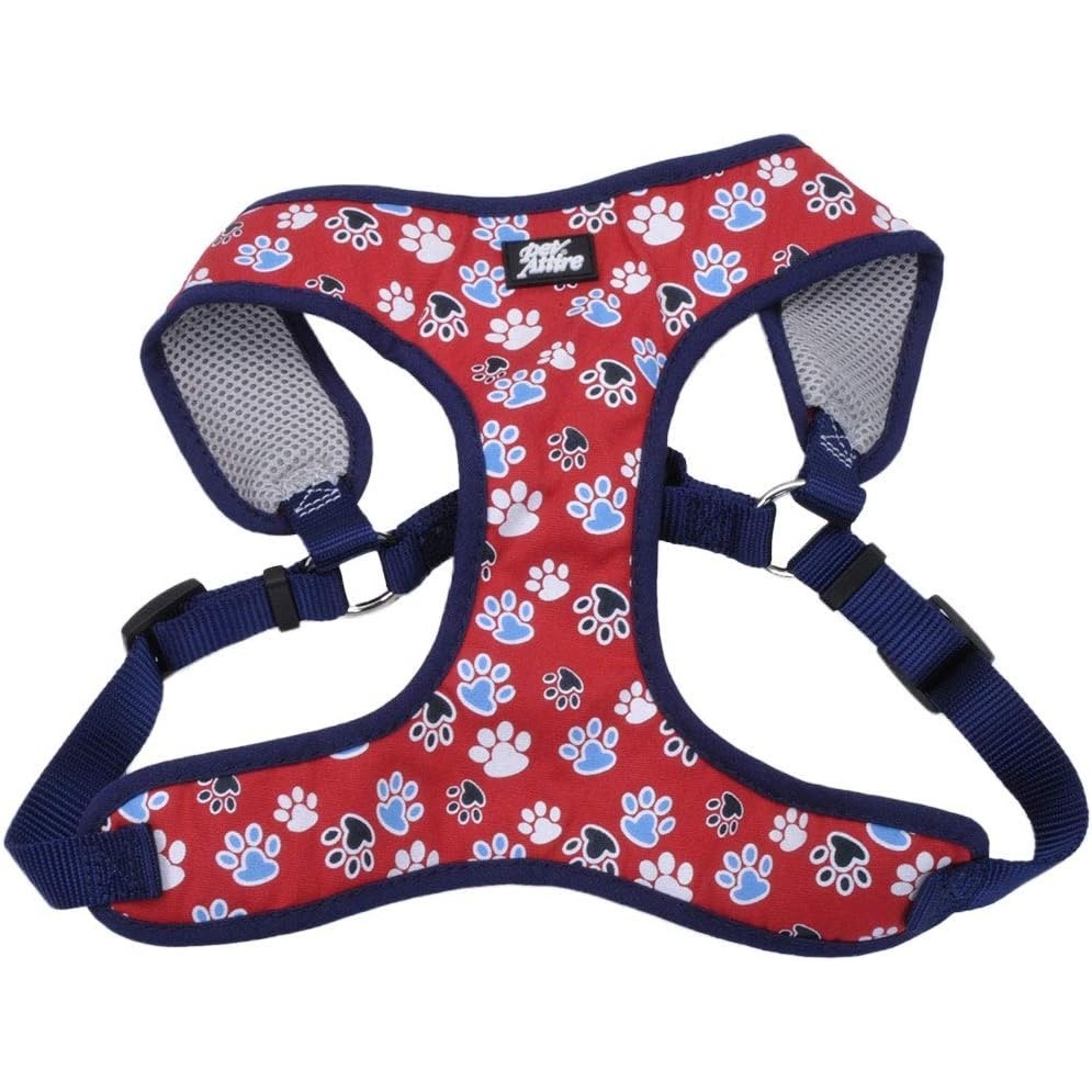 image:imageCoastal Pet Ribbon Designer Wrap Adjustable Dog Harness Large amp Small Dog Harness Breathable Mesh Harness for Dogs Pet Supplies for Dogs Red with Paws 34 x 2228