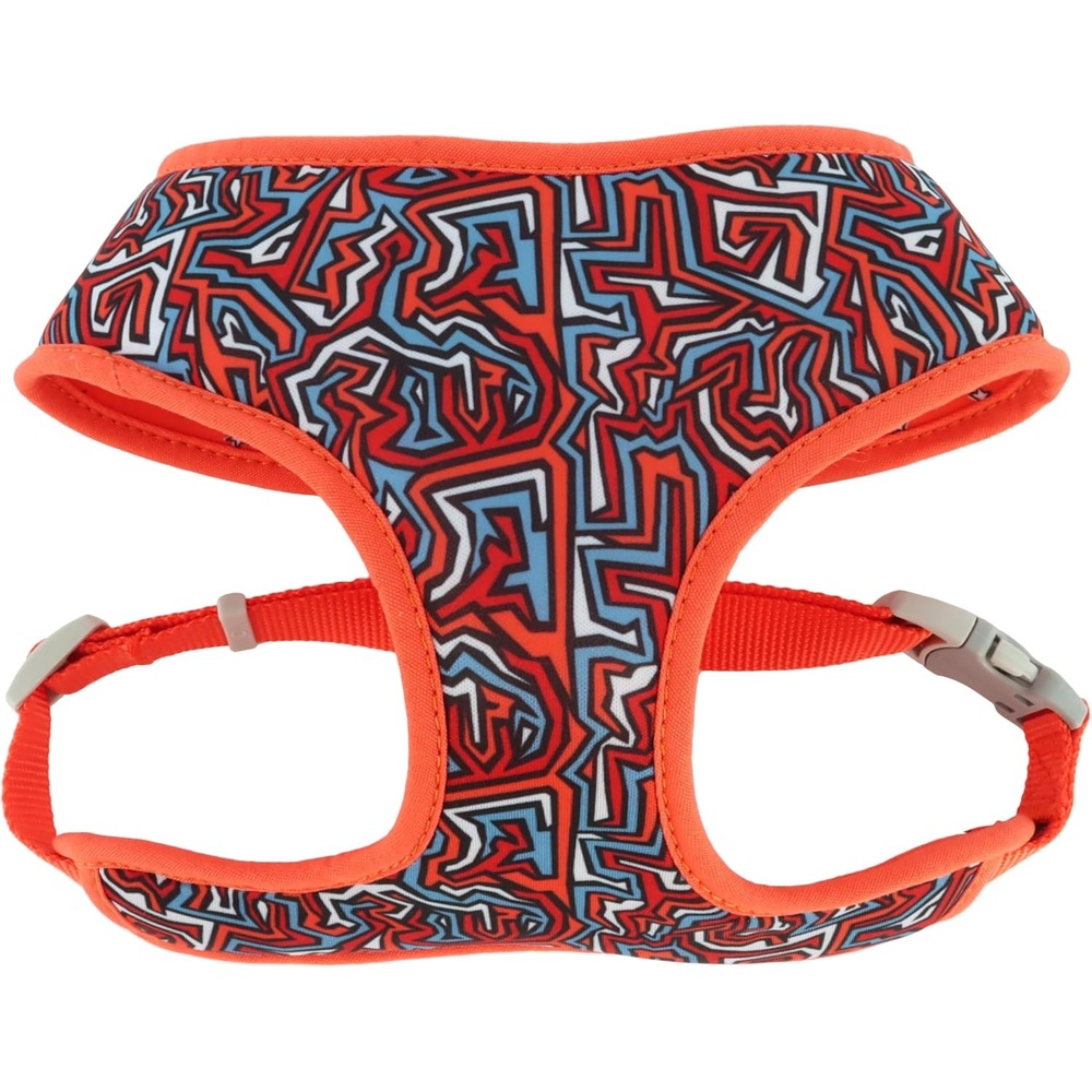 image:imageCoastal Pet Sublime Reversible Dog Harness Adjustable Fit with Easy Overhead Application Exceptional Durability Red Blue Graffitti with Red Stars XSmall 58 x 16 19