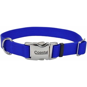 image:imageCoastal Pet Adjustable Dog Collar with Metal Buckle  Comfortable FadeResistant Dog Collar with Snap Lock  Perfect for Walking amp Tie Outs  Lime  1 x 1420Blue