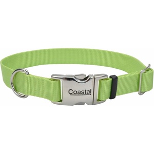 image:imageCoastal Pet Adjustable Dog Collar with Metal Buckle  Comfortable FadeResistant Dog Collar with Snap Lock  Perfect for Walking amp Tie Outs  Lime  1 x 1420Lime
