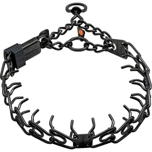 image:imageHerm SPRENGER UltraPlus Prong Dog Training Collar 4 mm x 21 Neck Size 4 mm x 25 Chain Length Steel Chrome Plated Dog Prong Collar Pinch Collar for Dogs Dog Correction CollarBlack Stainless Steel