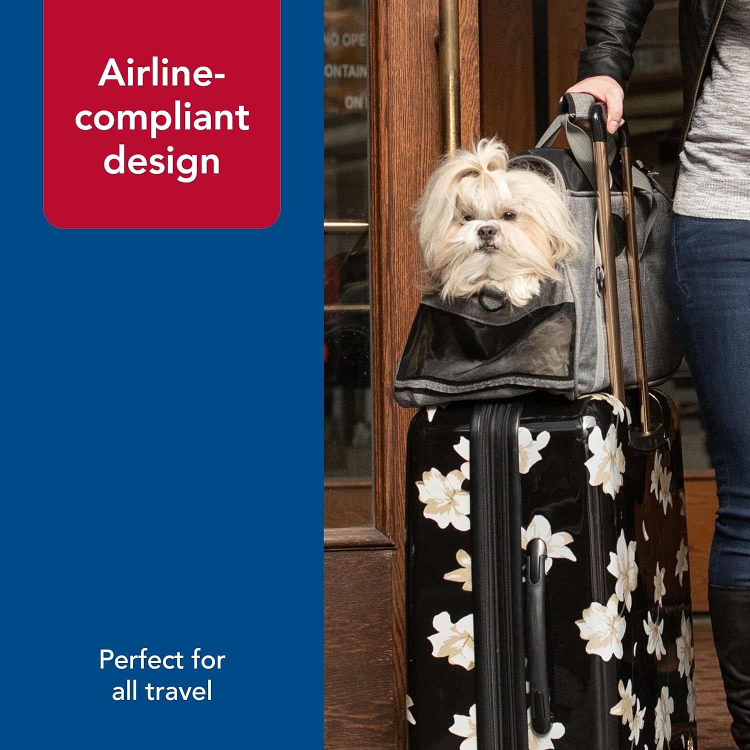 image:imageCoastal Pet Bergan Comfort Carrier Breathable Travel Carrier for Dogs amp Cats Heather Grey 16 x 8 x 11BermudaGray