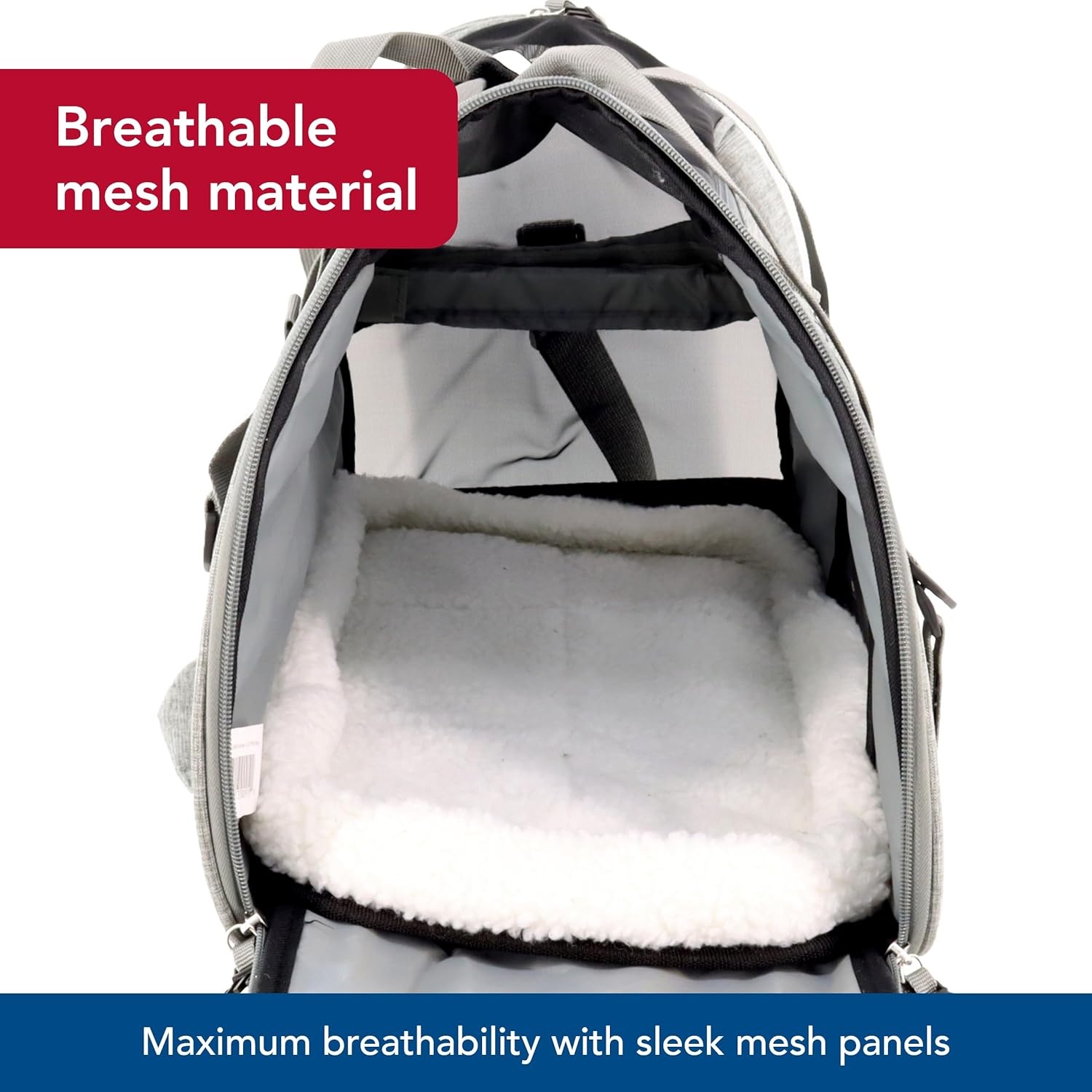 image:imageCoastal Pet Bergan Comfort Carrier Breathable Travel Carrier for Dogs amp Cats Heather Grey 16 x 8 x 11Heather Grey
