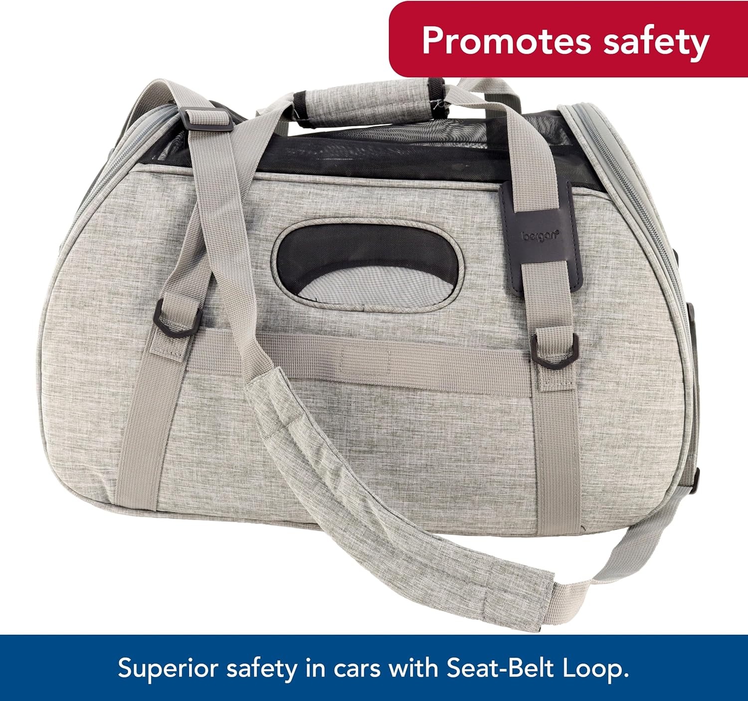 image:imageCoastal Pet Bergan Comfort Carrier Breathable Travel Carrier for Dogs amp Cats Heather Grey 16 x 8 x 11Heather Grey