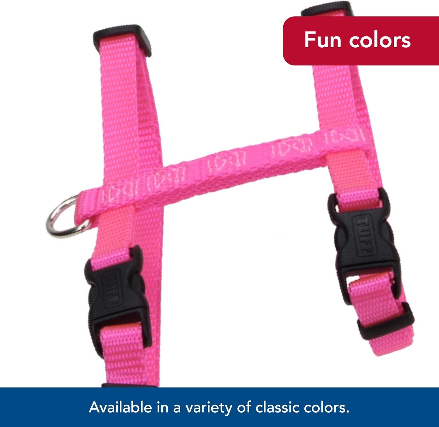 image:imageCoastal Pet Figure H Adjustable Cat Harness Outdoor Cat Supply Comfortable for Cats Secure SnapLock Buckles Neon Pink 38 x 10 18black