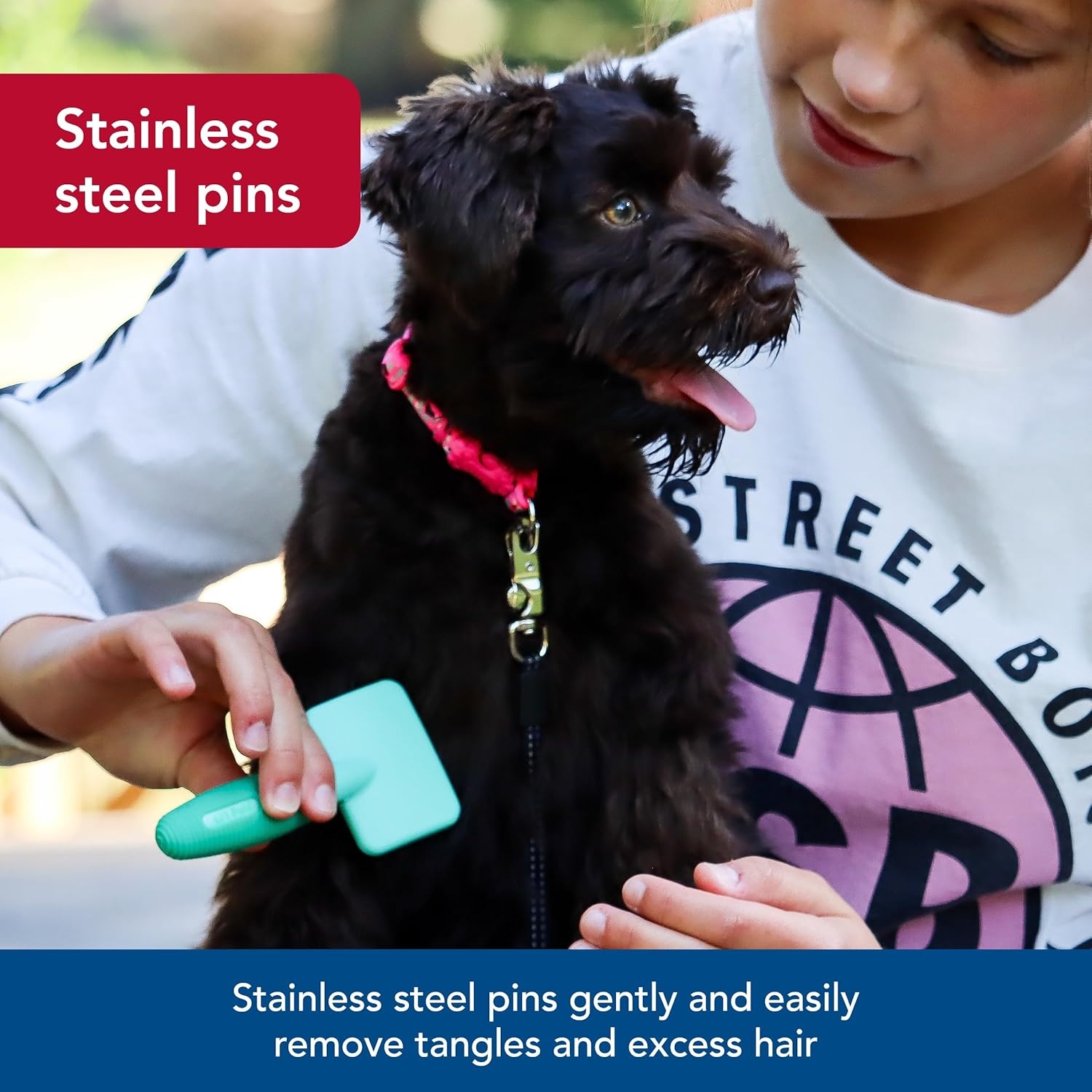 image:imageCoastal Pet Lil Pals Dog Slicker Brush with Coated Tips Dog Grooming Brush for Small Breeds amp Puppies One Size 325 x 725