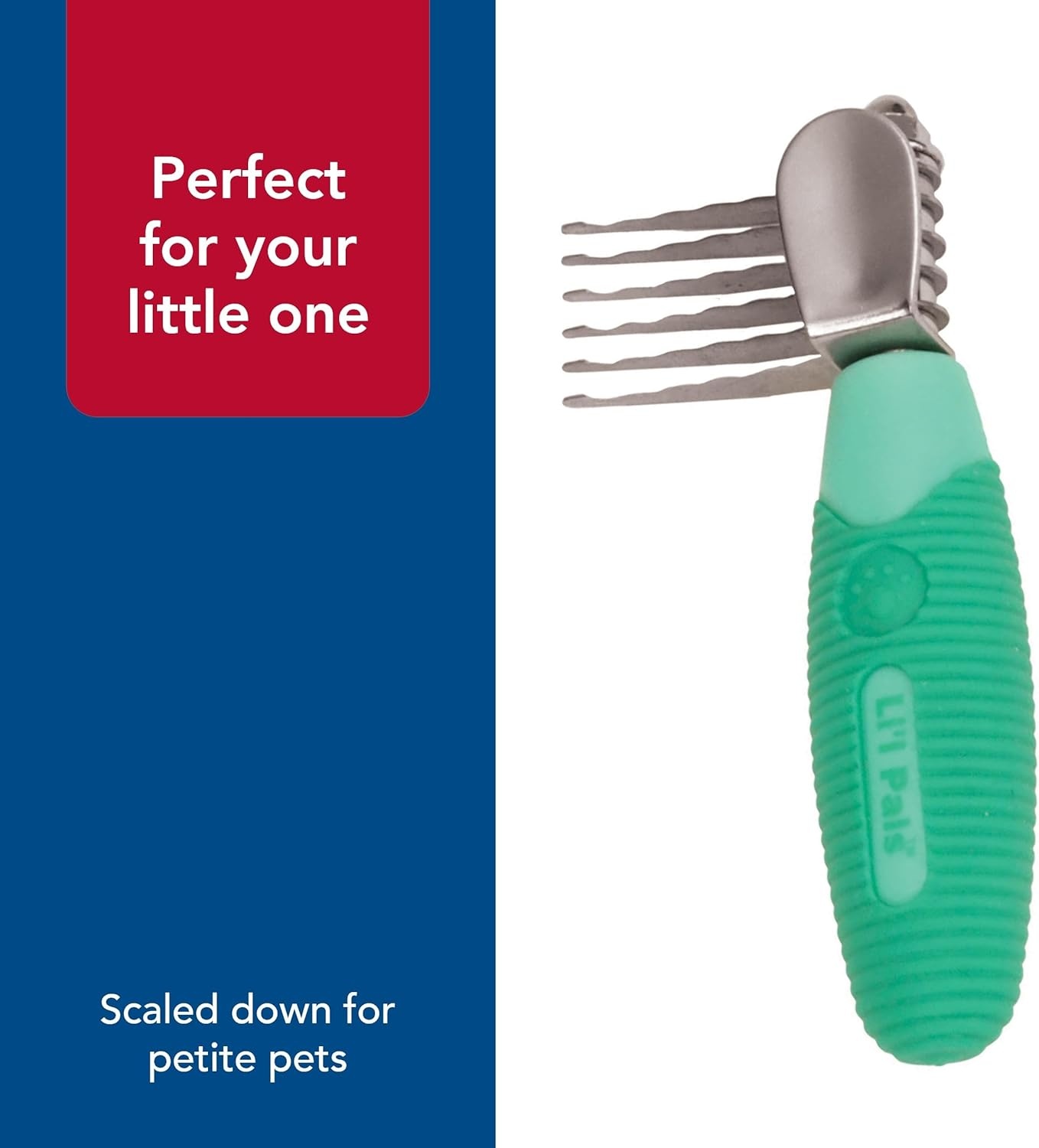 image:imageCoastal Pet Lil Pals Stainless Steel DeMatting Comb EasyGrip Handle for Pet Grooming Small Dogs