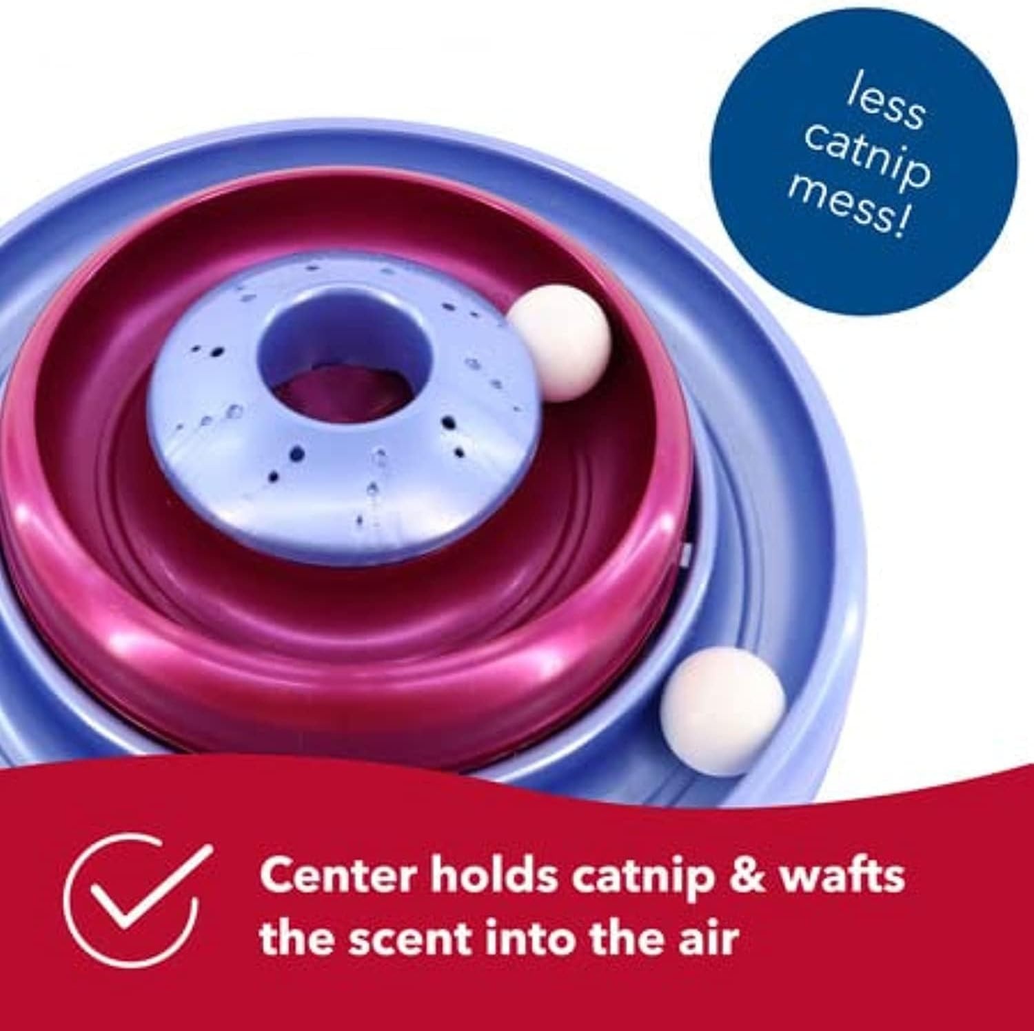 image:imageCoastal Pet Turbo Catnip Cyclone Cat Toy Interactive Cat Toy Ball Track for Cats and Kittens Aqua Mulberry 10Aqua Mulberry
