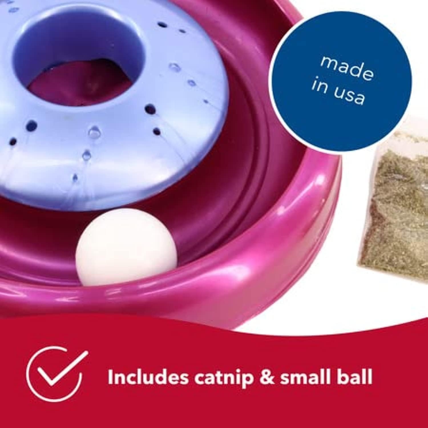 image:imageCoastal Pet Turbo Catnip Cyclone Cat Toy Interactive Cat Toy Ball Track for Cats and Kittens Aqua Mulberry 10Aqua Mulberry