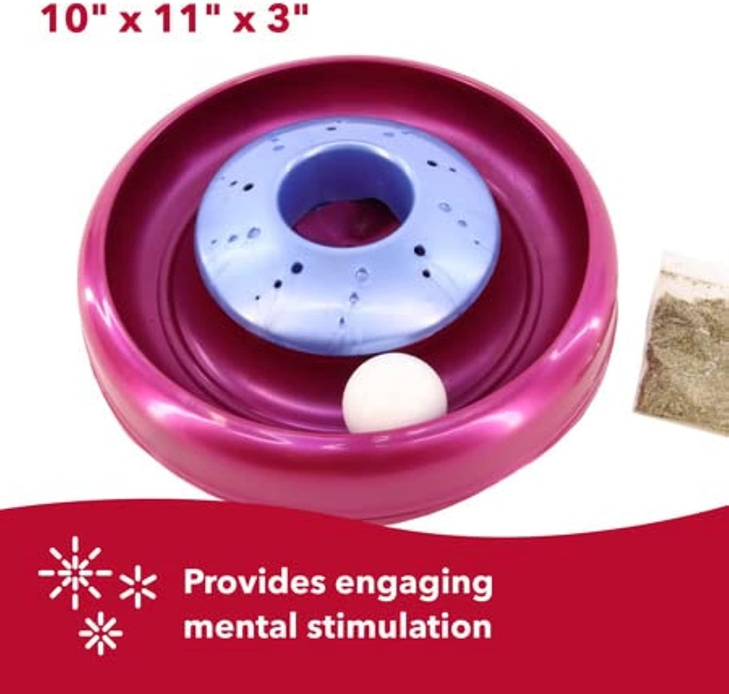 image:imageCoastal Pet Turbo Catnip Cyclone Cat Toy Interactive Cat Toy Ball Track for Cats and Kittens Aqua Mulberry 10Aqua Mulberry