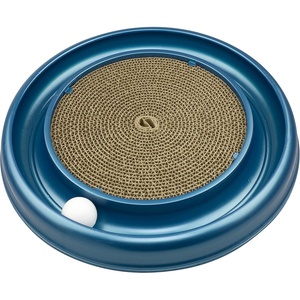 image:imageCoastal Pet Turbo Scratcher Cat Toy  Cardboard Cat Scratcher Pad with Cat Toy Ball Track and Catnip 1 Pack