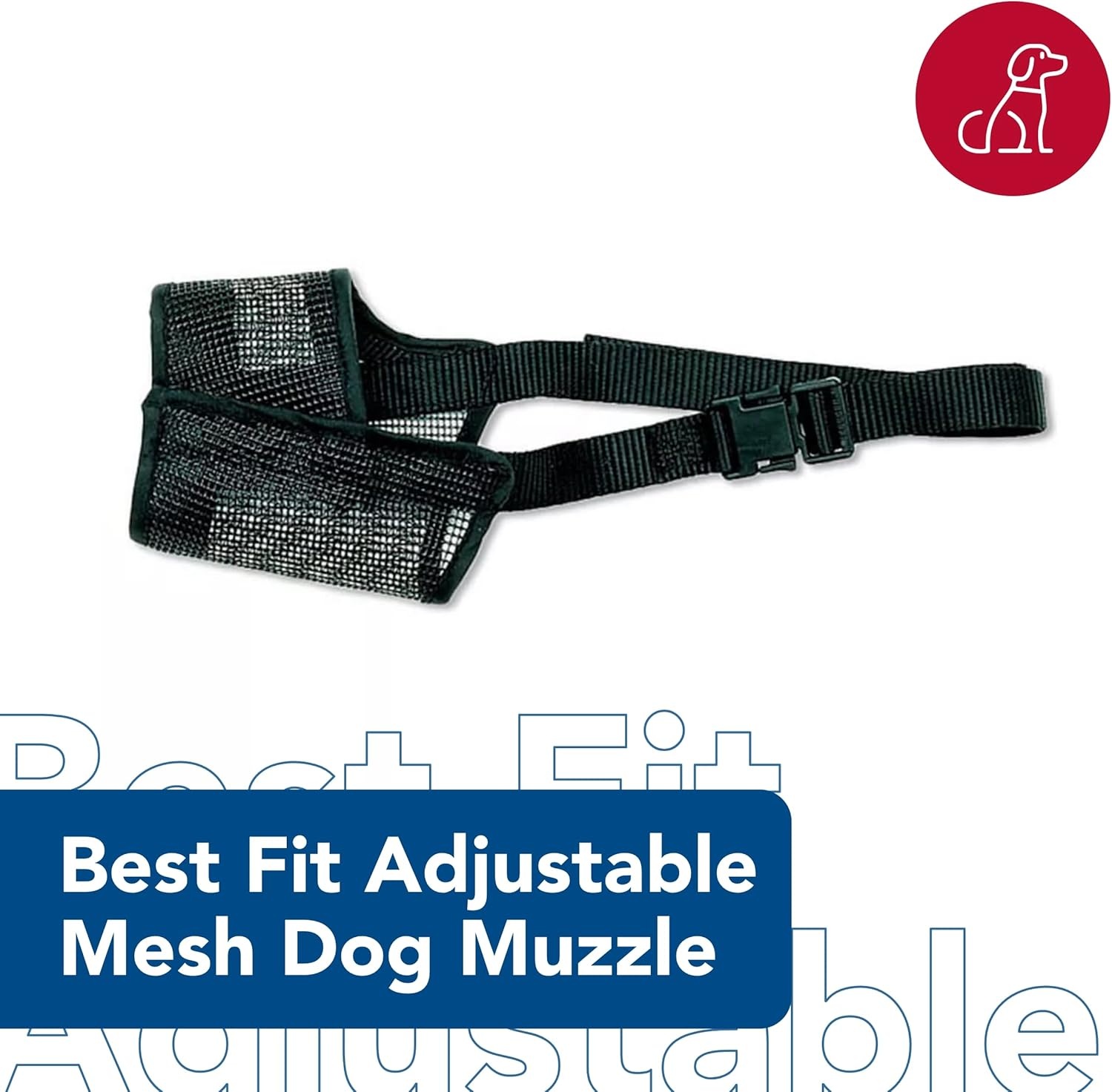image:imageCoastal Pet Best Fit Adjustable Mesh Dog Muzzle Soft Muzzle for Grooming Dogs with Open Front Design Gentle Durable Mesh for Temporary Muzzling Black 3Black