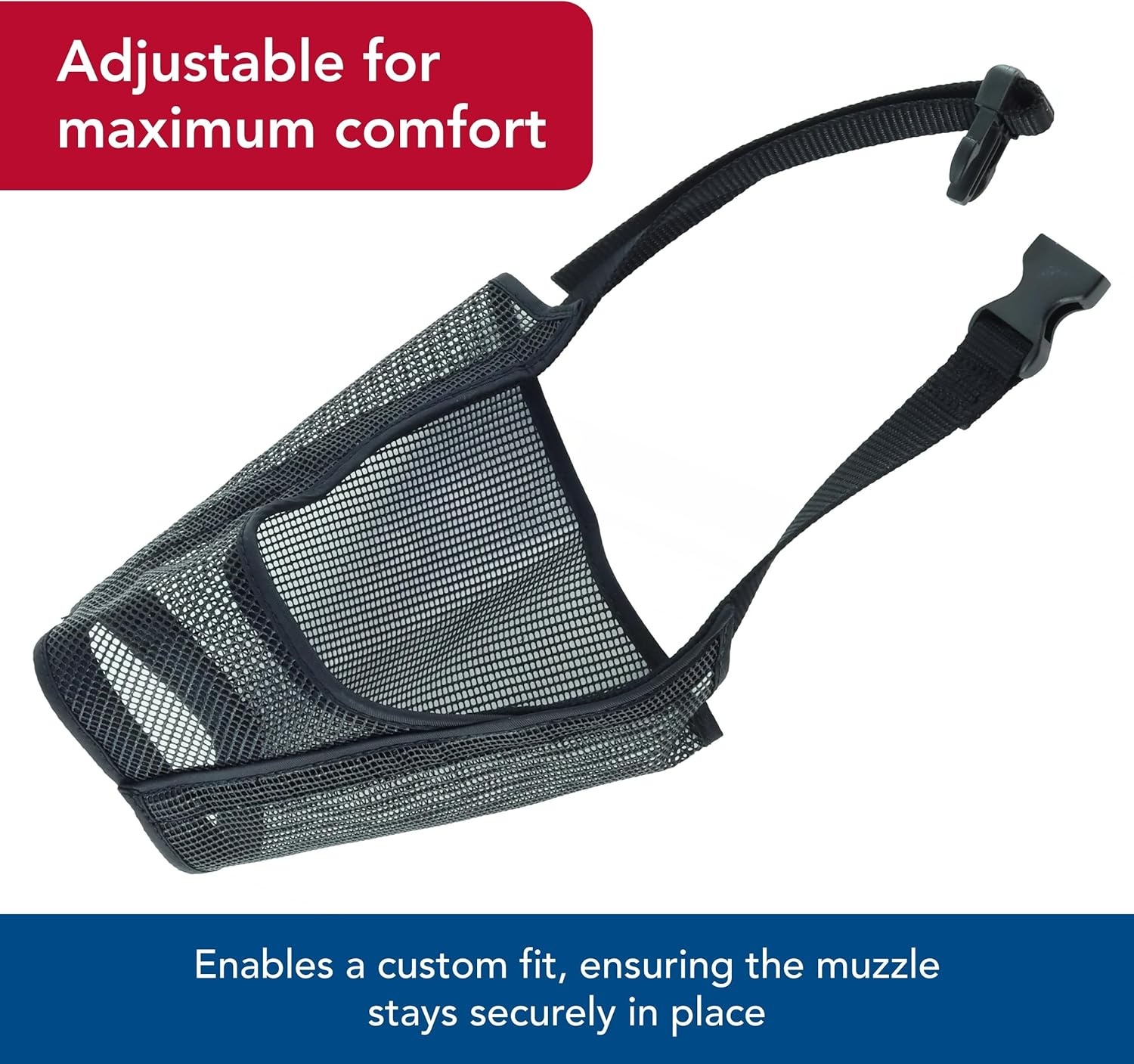 image:imageCoastal Pet Best Fit Adjustable Mesh Dog Muzzle Soft Muzzle for Grooming Dogs with Open Front Design Gentle Durable Mesh for Temporary Muzzling Black 3Black