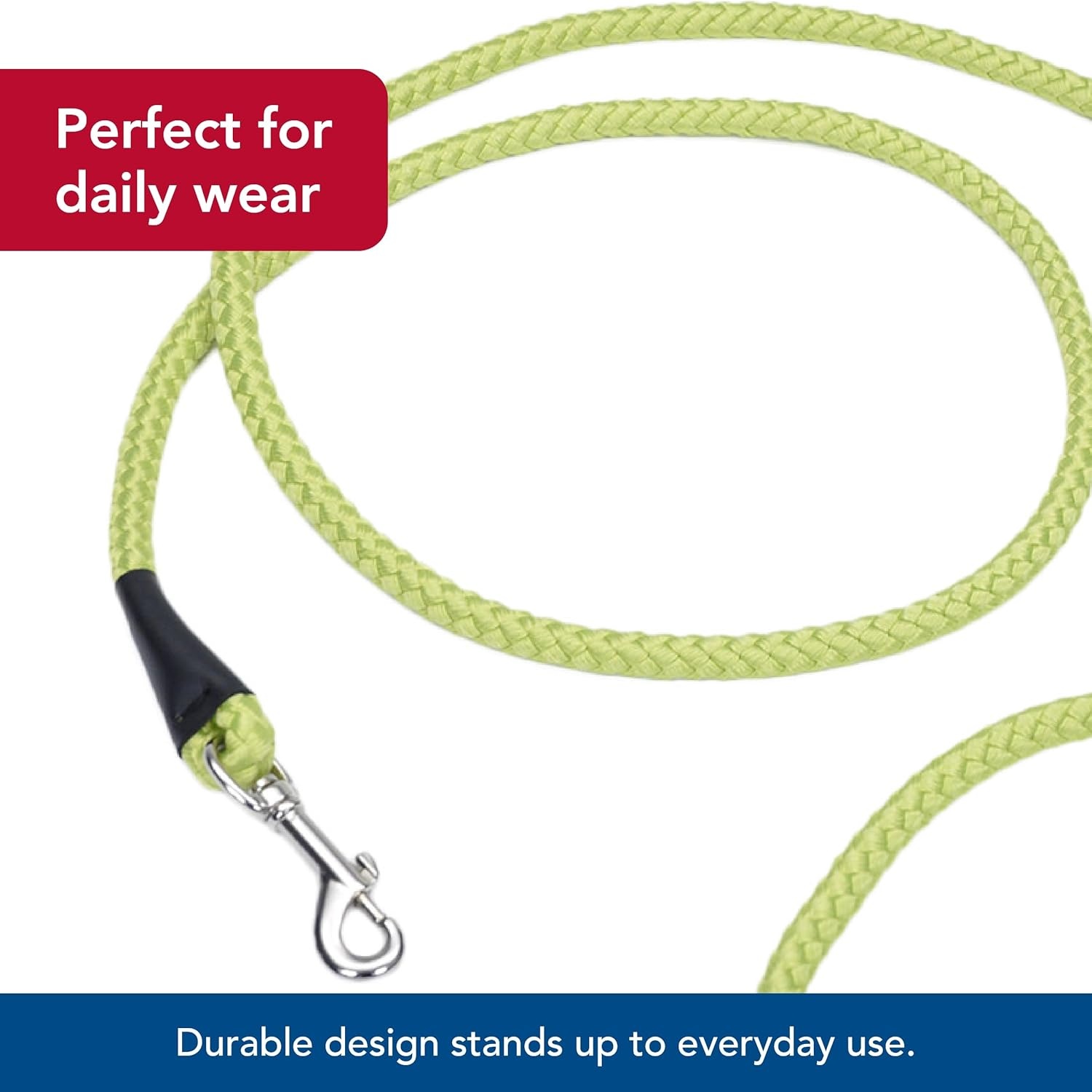 image:imageCoastal Pet Rope Dog Leash TangleFree Walking SoftBraided Nylon FadeResistant Colors with Snap Swivel Hook Purple 12 x 06Lime